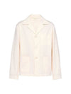 Triangle Patch Jacket Ivory - PRADA - BALAAN 1