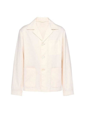 Triangle Patch Jacket Ivory - PRADA - BALAAN 1