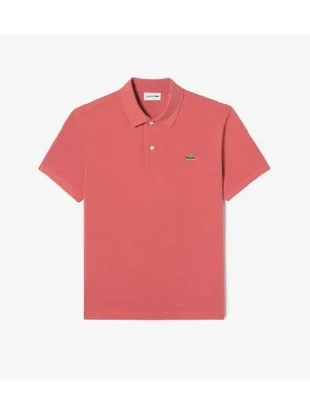 Men s French Regular Fit Basic Short Sleeve Polo Indigo Pink - LACOSTE - BALAAN 1