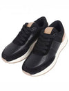 Suede Leather Low Top Sneakers Black Beige - TOD'S - BALAAN 2