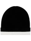 Cashmere Logo Beanie Black - BURBERRY - BALAAN 4