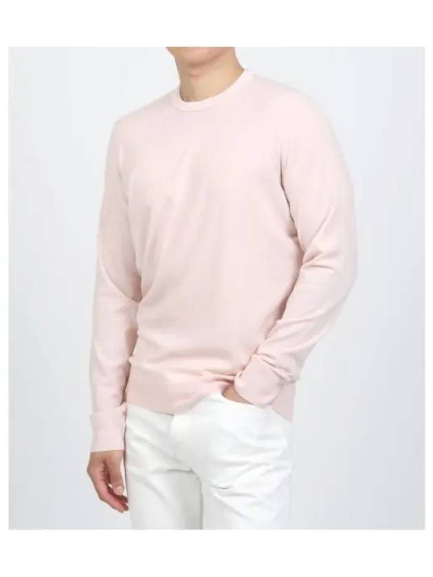 Men's Merino Wool Blend Crewneck Sweater Light Pink - G/FORE - BALAAN 2