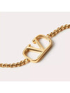 V Logo Signature Chain Bracelet Gold - VALENTINO - BALAAN 3