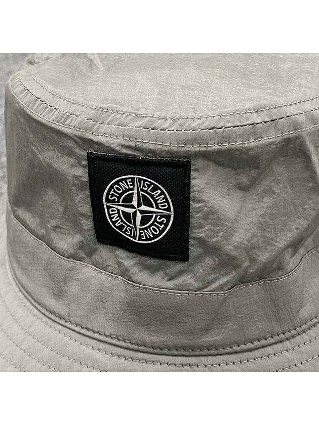 Logo Patch Nylon Metal Bucket Hat Green - STONE ISLAND - BALAAN 5