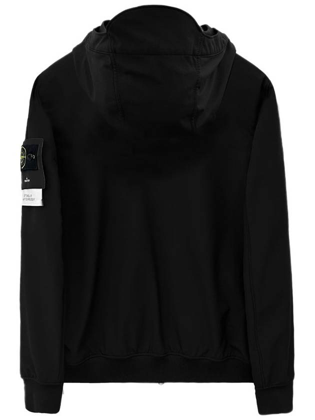 Wappen Patch Soft Shell Hooded Jacket Black - STONE ISLAND - BALAAN 3