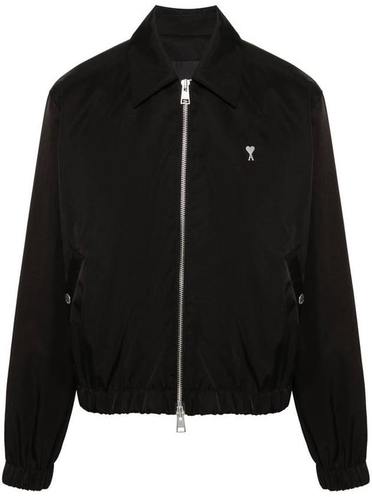 De Coeur Logo Zip-up Jacket Night Black - AMI - BALAAN 2