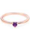 Rose Purple Solitaire Ring Rose Gold Purple - PANDORA - BALAAN 4