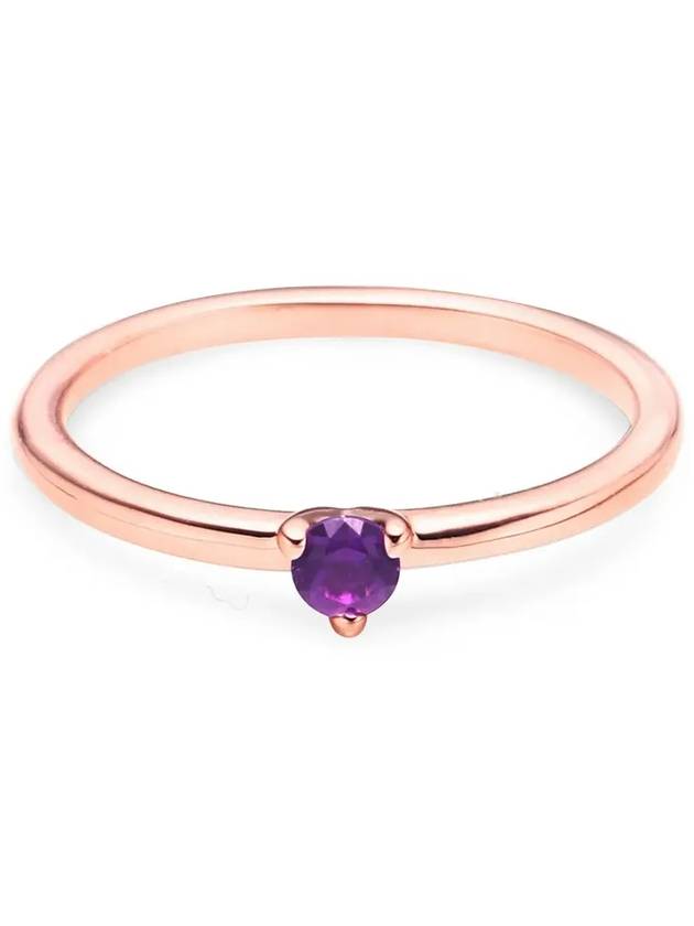 Rose Purple Solitaire Ring Rose Gold Purple - PANDORA - BALAAN 4