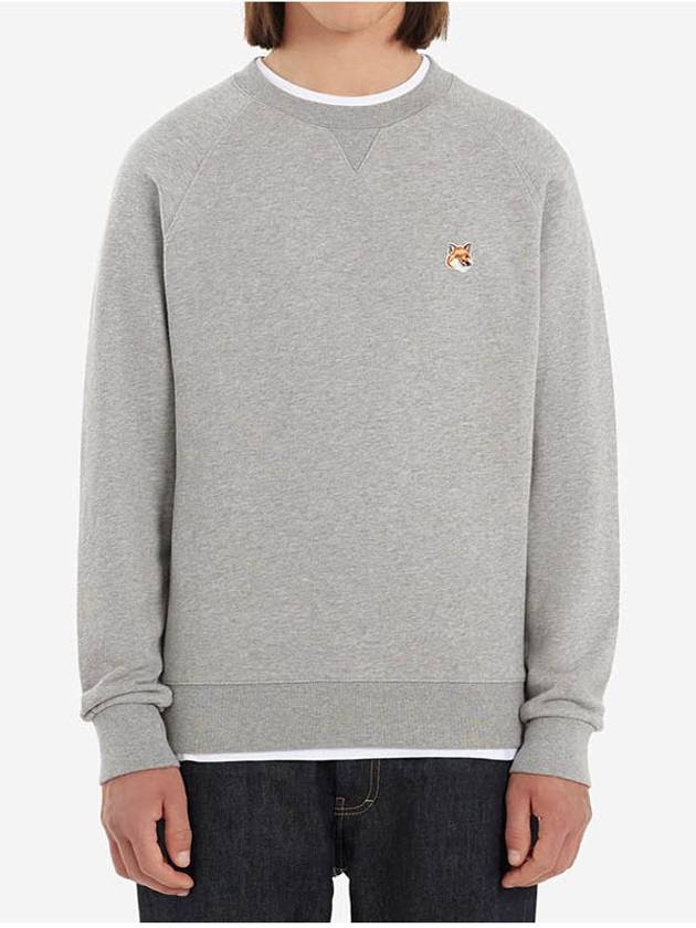 Fox Head Patch Classic Sweatshirt Grey Melange - MAISON KITSUNE - BALAAN 4