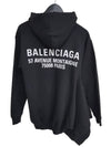 New Logo Hoodie Black - BALENCIAGA - BALAAN.