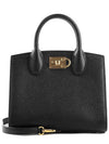 Gancini Studio Box Tote Bag Black Bonbon - SALVATORE FERRAGAMO - BALAAN 2