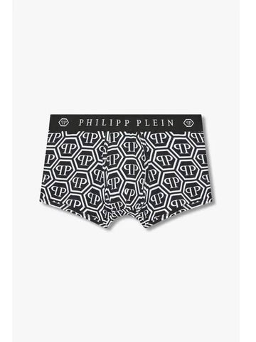 Men s Logo Monogram Pattern Drawn Black - PHILIPP PLEIN - BALAAN 1