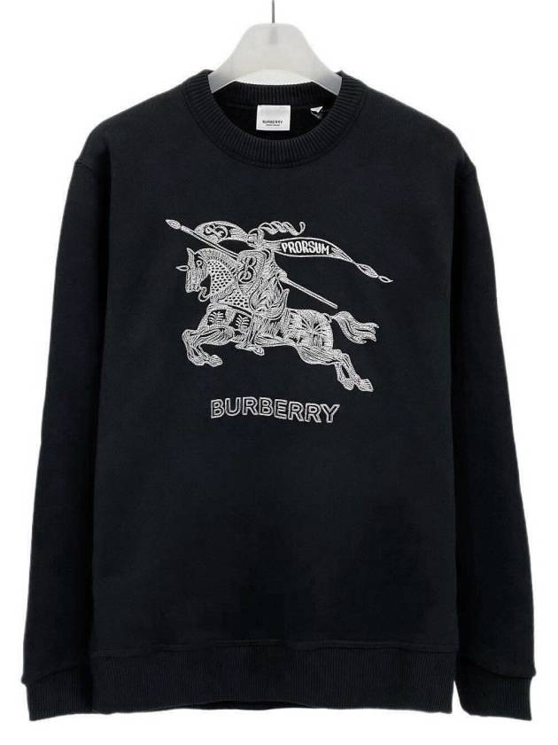 Embroidered EKD Logo Sweatshirt Black - BURBERRY - BALAAN 2