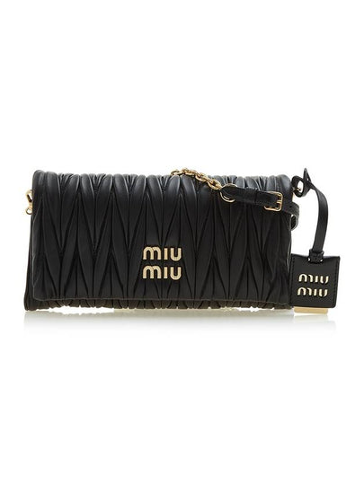 Matelasse Nappa Leather Shoulder Bag Black - MIU MIU - BALAAN 2