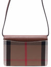 Hampshire House Check Crossbody Bag Tan Brown - BURBERRY - BALAAN 5