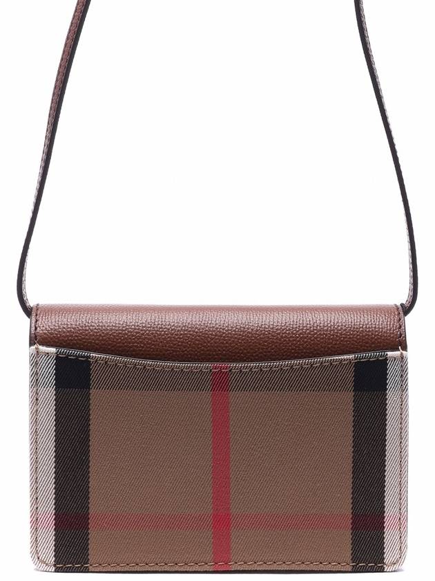 Hampshire House Check Crossbody Bag Tan Brown - BURBERRY - BALAAN 5