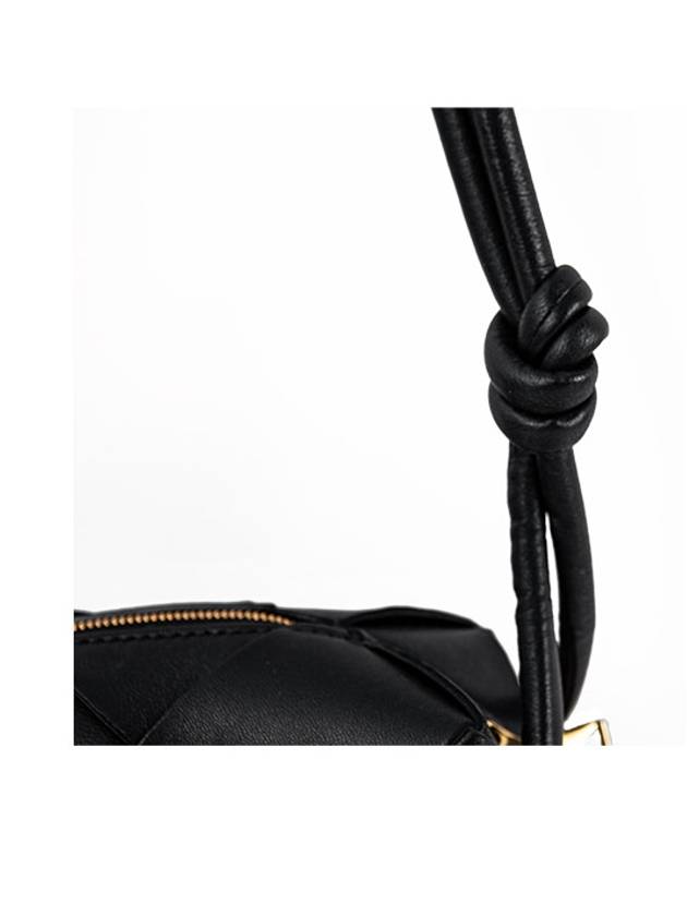 Cassette Intrecciato Mini Shoulder Bag Black - BOTTEGA VENETA - BALAAN 6