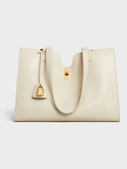 Cabas 16 Smooth Calfskin Tote Bag Limestone - CELINE - BALAAN 2