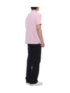 Stretch Cotton Pique Short Sleeve Polo Shirt Pink - STONE ISLAND - BALAAN 7