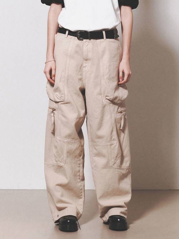 Cargo Dying Wide Pants Beige - NUAKLE - BALAAN 2