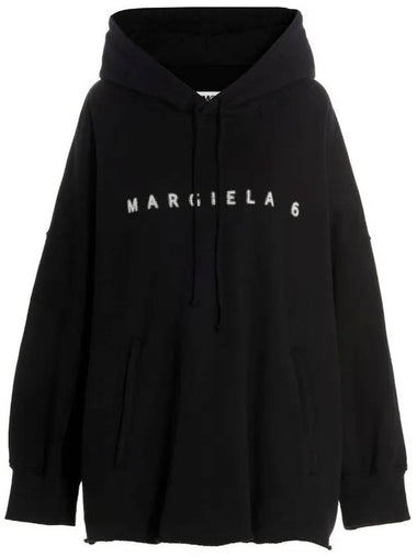 Logo Cotton Over Hoodie Black - MAISON MARGIELA - BALAAN 1