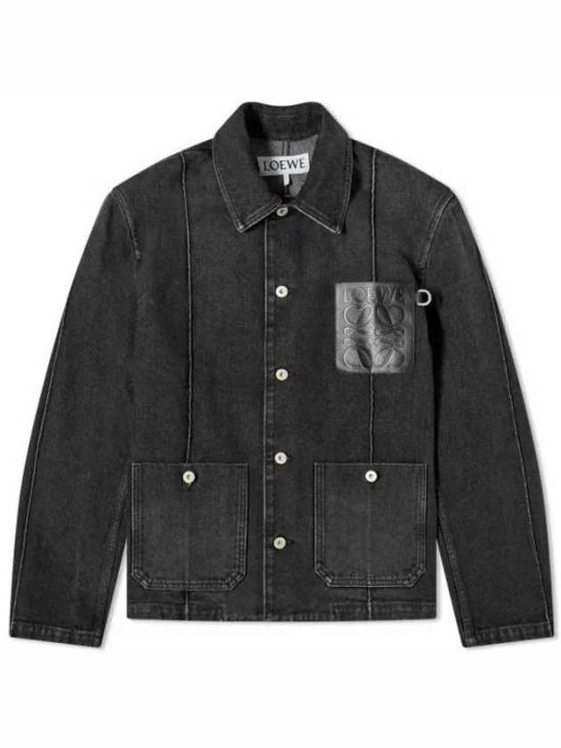 Anagram Workwear Denim Jacket Black - LOEWE - BALAAN 2