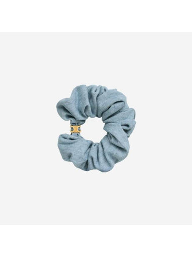 Breath Gold Finish Denim Scrunchy Gold Blue - CELINE - BALAAN 1