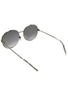 Eyewear Logo Round Frame Metal Sunglasses Grey - GUCCI - BALAAN 7