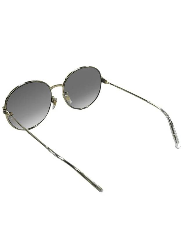 Eyewear Logo Round Frame Metal Sunglasses Grey - GUCCI - BALAAN 7