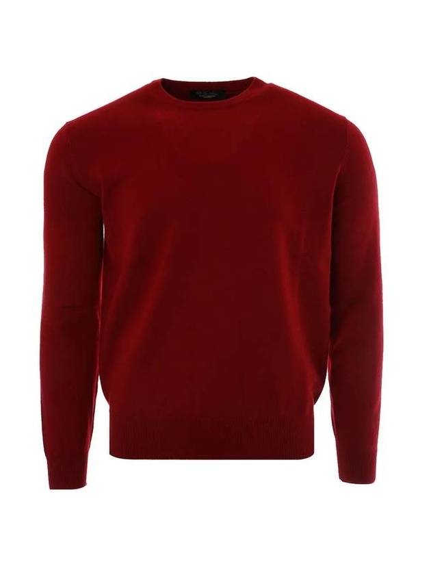 Classic Crew Neck Cashmere Knit Top Red - LORO PIANA - BALAAN 1