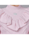 Golf Wear Pastel Ruffle Knit Sweater Light Pink - J JANE - BALAAN 4