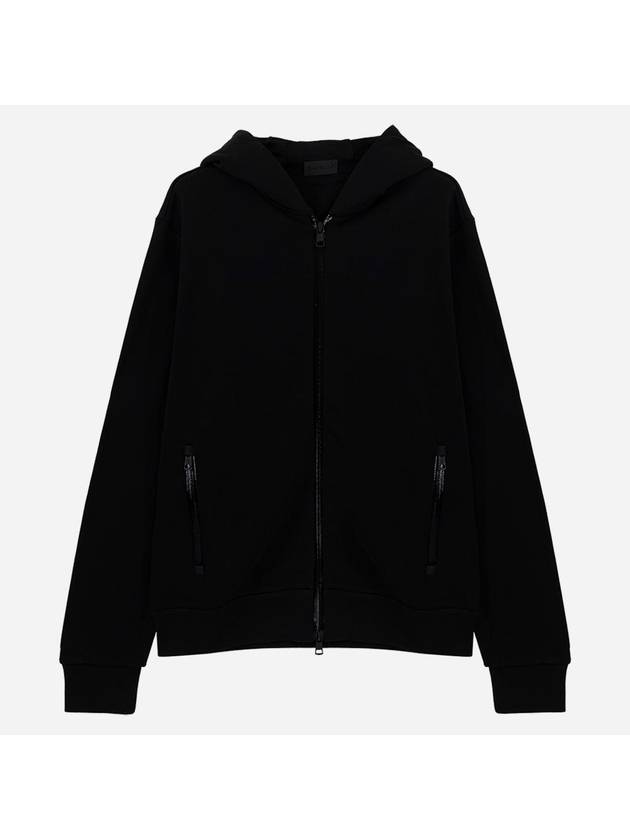 Men's Logo Zip Up Hoodie Black - MONCLER - BALAAN 2