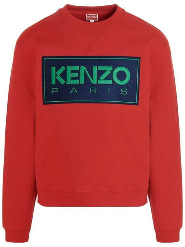 Box Logo Sweatshirt Red - KENZO - BALAAN 1