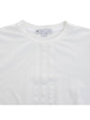 Center Front Stripes Short Sleeve T-Shirt White - Y-3 - BALAAN 4