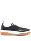 Letterman Panel Low-Top Sneakers Navy - THOM BROWNE - BALAAN 1