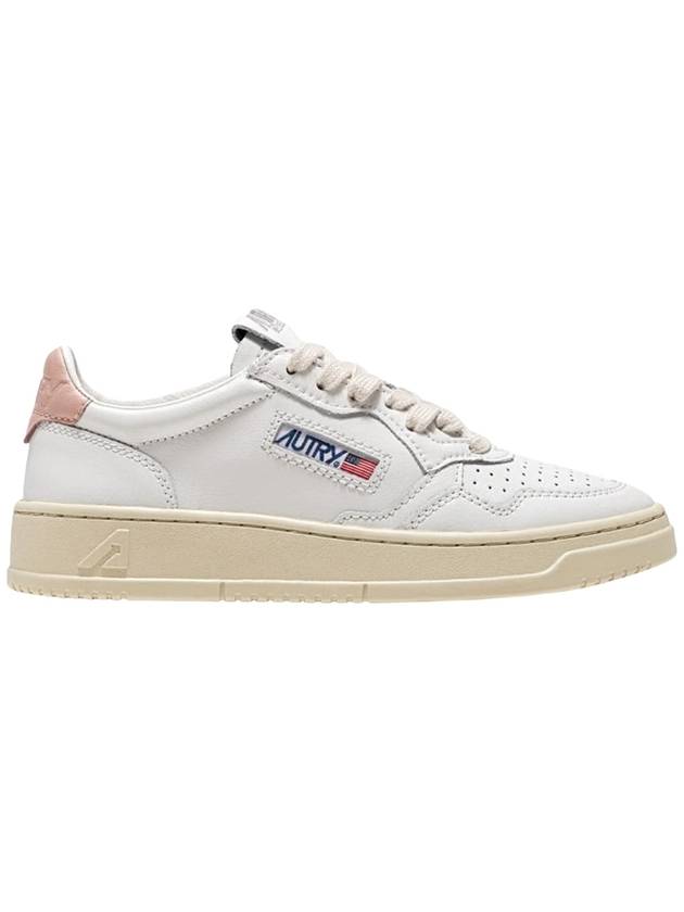 Medalist Pink Tab Leather Low Top Sneakers White - AUTRY - BALAAN 2