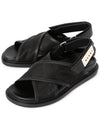 Logo Patch Crossover Sandals Black - MARNI - BALAAN 2