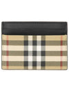 SANDON Vintage Check Card Wallet Beige - BURBERRY - BALAAN 2