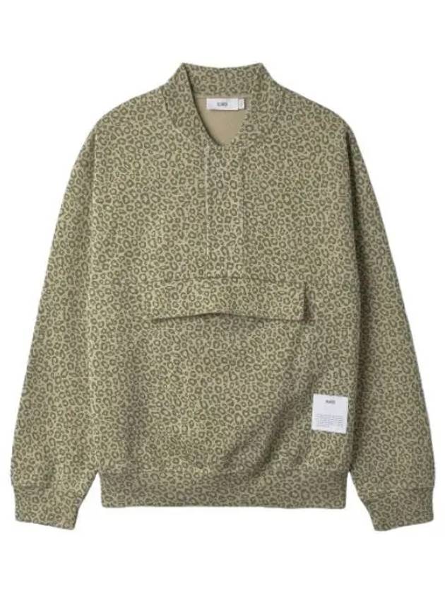 Pullover Half Zip Up Sweatshirt Light Moss Green T Shirt - CLOSED - BALAAN 1