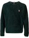 Grenoble Dynamic Logo Patch Sweatshirt Emerald Green - MONCLER - BALAAN 1