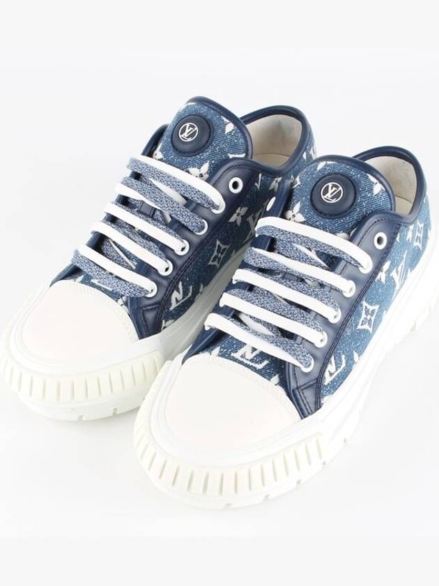 LV Squad Denim Sneakers 37 5 245 - LOUIS VUITTON - BALAAN 1