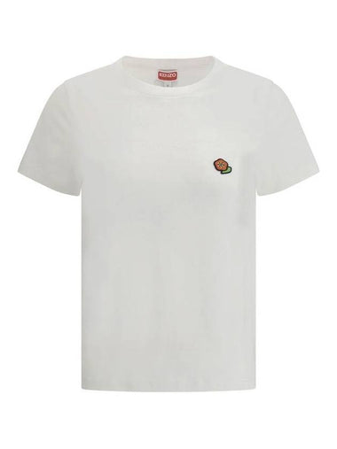 Pop Embroidered Short Sleeve T-Shirt White - KENZO - BALAAN 1