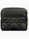 Caro Lavender Supple Cannage Half Wallet Black - DIOR - BALAAN 4