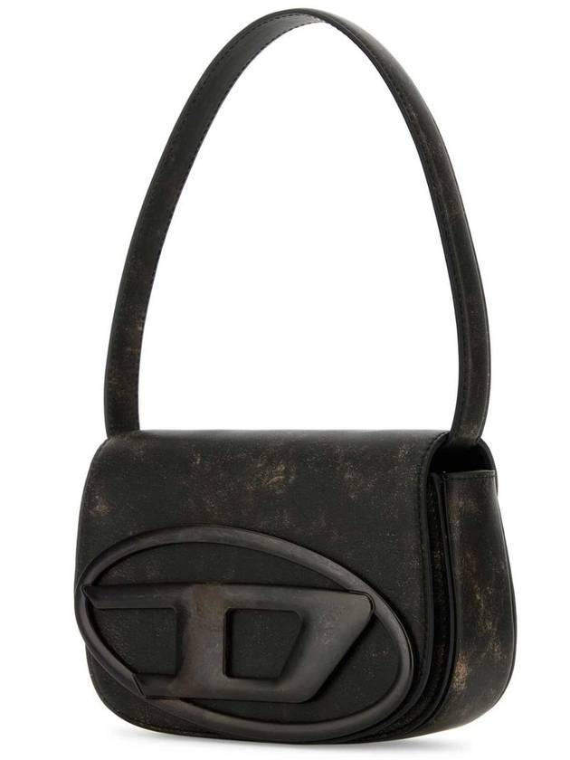 1DR Iconic Distressed Leather Shoulder Bag Dark Brown - DIESEL - BALAAN 3