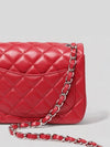 Classic Flap Bag Red Lambskin Champagne Gold A35200 - CHANEL - BALAAN 5