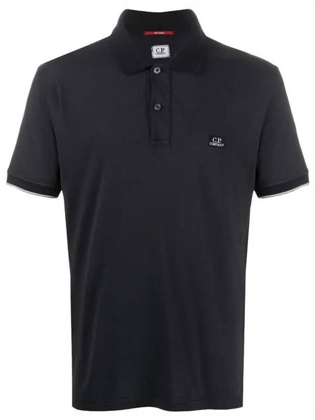 Logo Polo Shirt Black - CP COMPANY - BALAAN 10