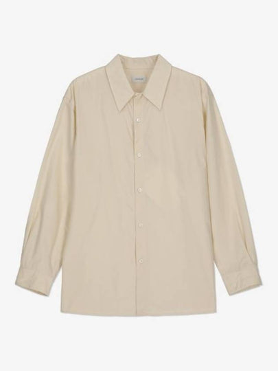 Men's Twist Cotton Poplin Long Sleeve Shirt Cream - LEMAIRE - BALAAN 2