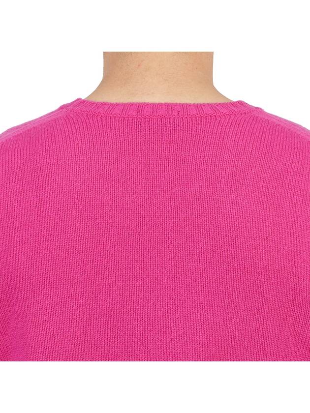 Crew Neck Lambswool Knit Top Pink - DRUMOHR - BALAAN 8