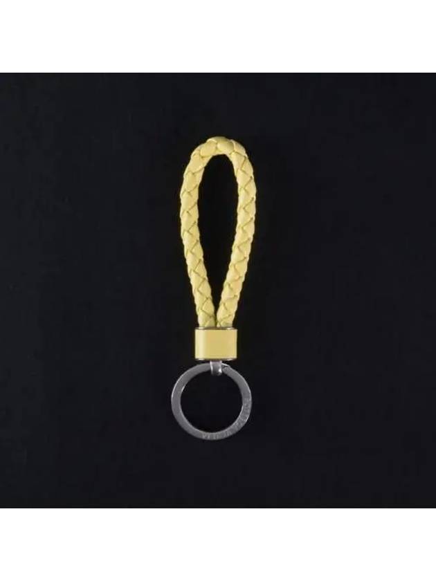 Intrecciato Lambskin Key Holder Sorbet - BOTTEGA VENETA - BALAAN 3