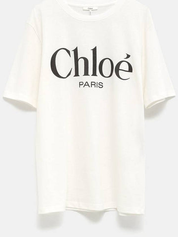 Oversize T-shirt with Logo - CHLOE - BALAAN 1